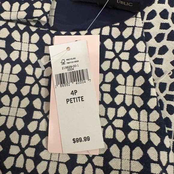 Banana Republic Navy and White Patterned Mini Dress - Picture 4 of 16